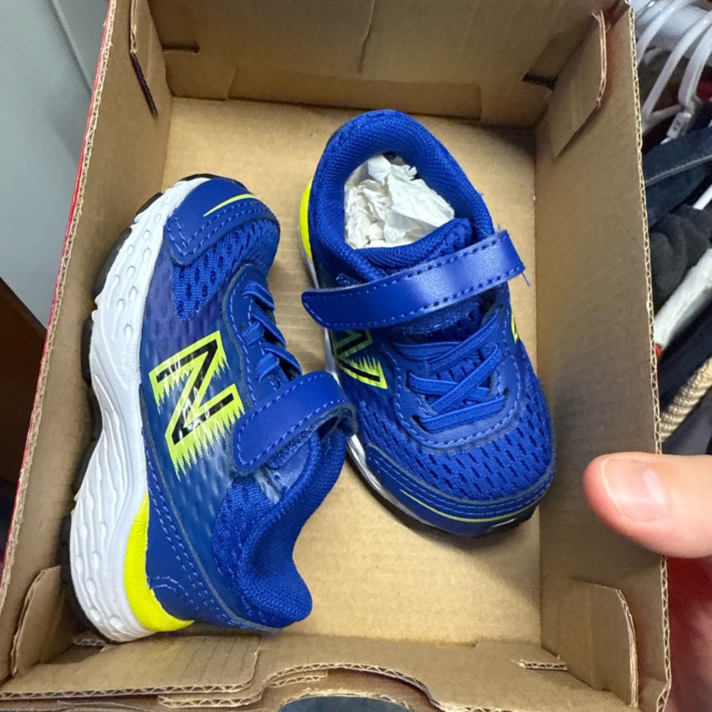 New Balance Kids' Blue and Yellow Athletic Shoes